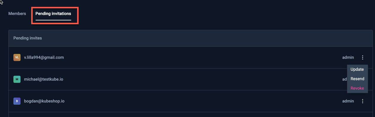 Organization Invites